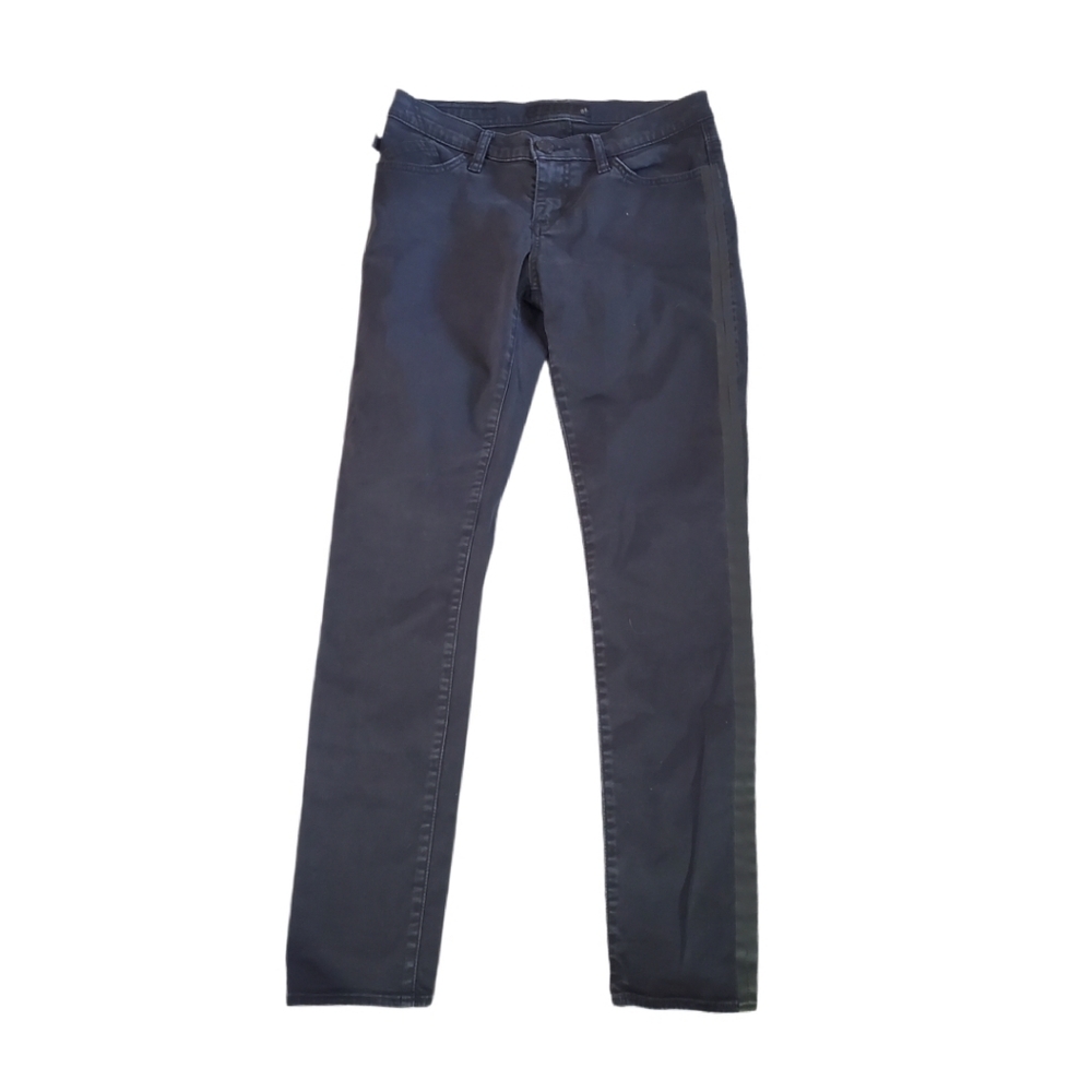 Rock & Republic Women's Black Stretch Denim Berlin Tuxedo‎ Stripe Jeans Size 4